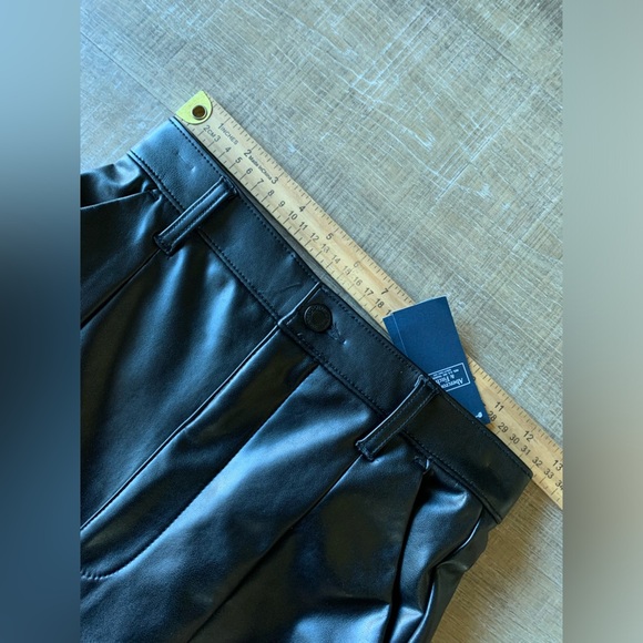 Abercrombie & Fitch The Skinny Ultra High Rise Faux Leather Ankle Slit Pants 26L - Picture 11 of 13